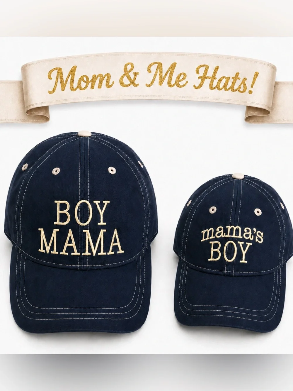 NWT Baby Essentials Boy Mama  Embroidered  Caps